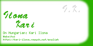 ilona kari business card